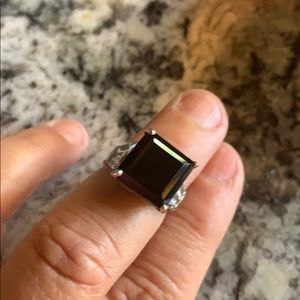 Genuine Black Spinel Ring